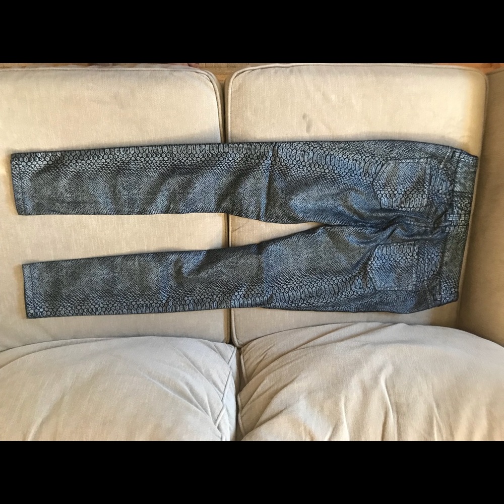 Reptile Print Skinny Jeans
